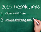 chalkboard displaying two 2015 resolutions