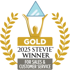 Stevie's gold customer service award
