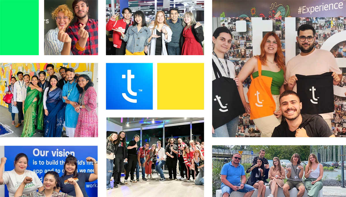 Collage of employees in TTEC offices