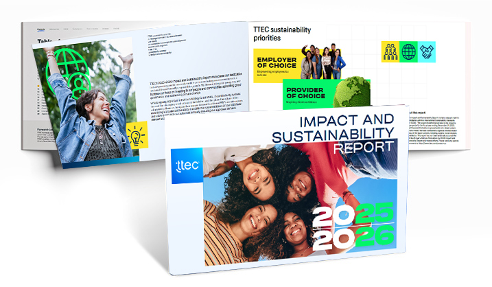 TTEC 2025-2026 Impact and Sustainability Report cover