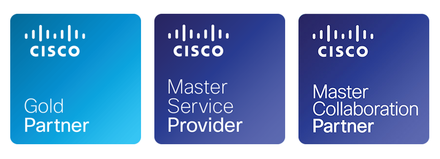 Cisco Gold Partner, Cisco Master Service Provider, Cisco Master Collaboration Partner certifications