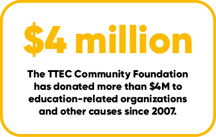 $4 million in donations to education-related organizations and causes since 2007
