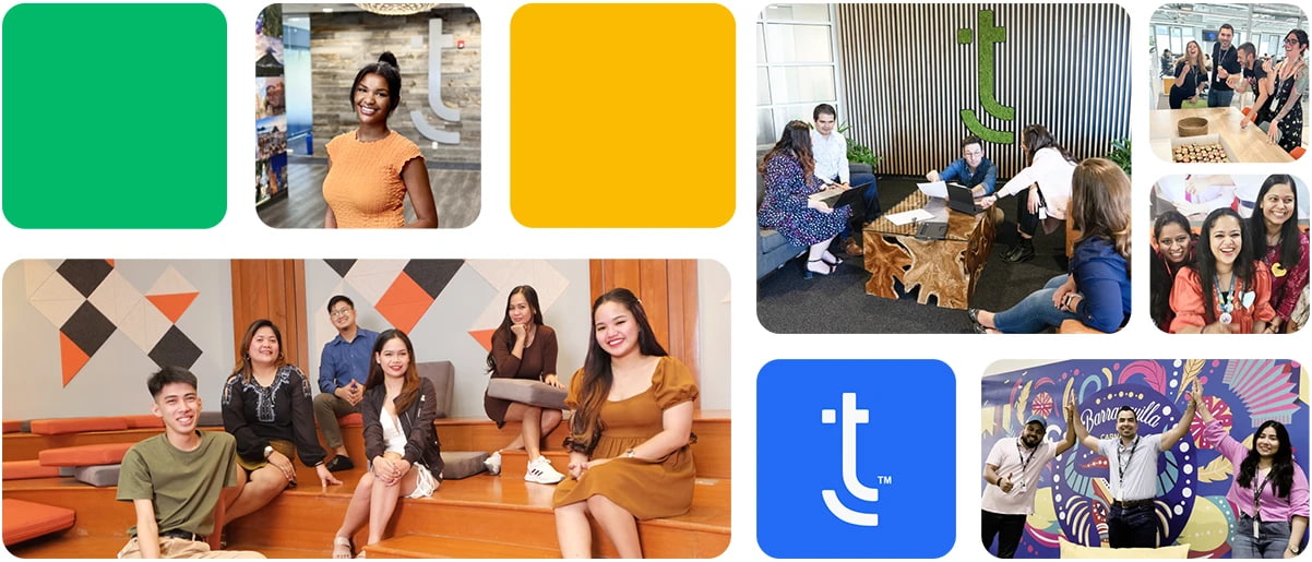 Collage of employees in TTEC offices