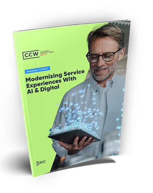 CCW market study on modernizing service experiences with AI & Digital, featuring TTEC