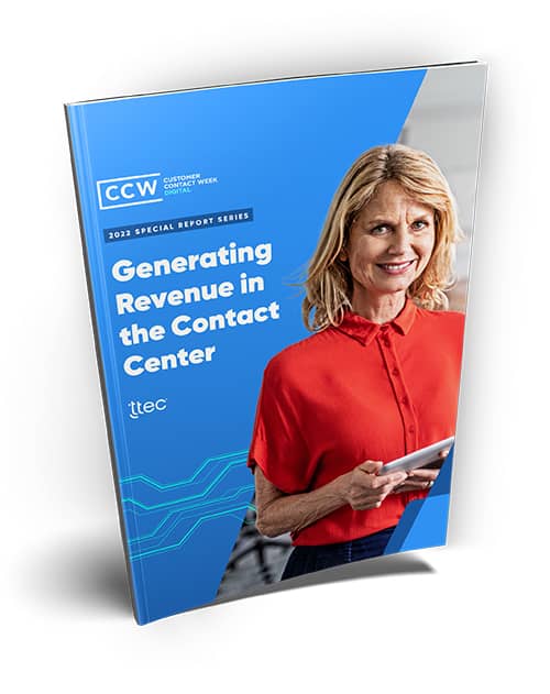 CCW market study on generating revenue in the contact center, featuring TTEC cover image