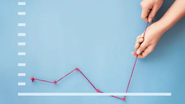 Boosting revenue line graph