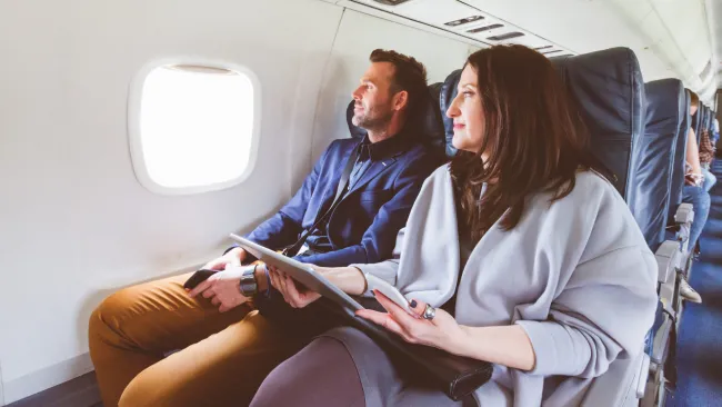 Two people on the plane