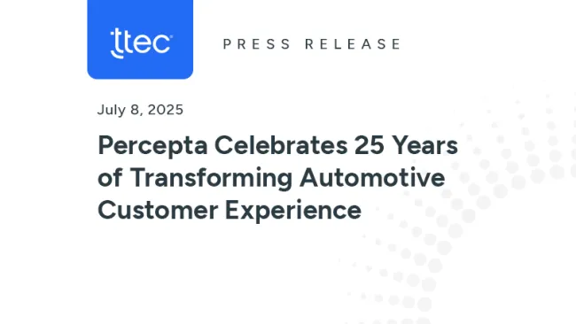 Percepta Celebrates 25 Years of Transforming Automotive Customer Experience