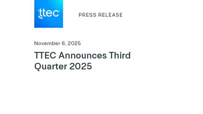 TTEC Announces Third Quarter 2025 Financial Results