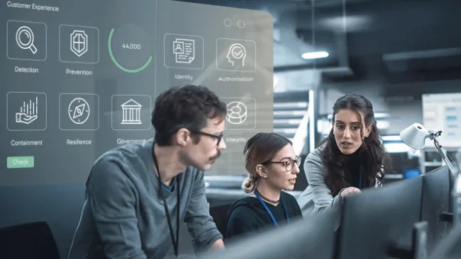 People looking at computer screens