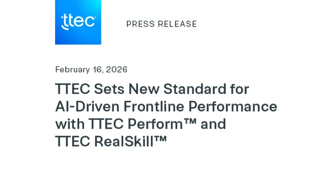 TTEC Sets New Standard for AI-Driven Frontline Performance with TTEC Perform™ and TTEC RealSkill™