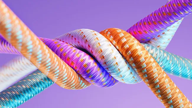 Ropes being twisted around each other