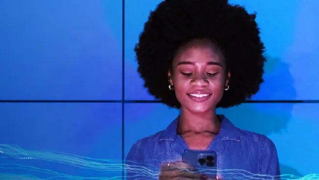 Young woman using her phone