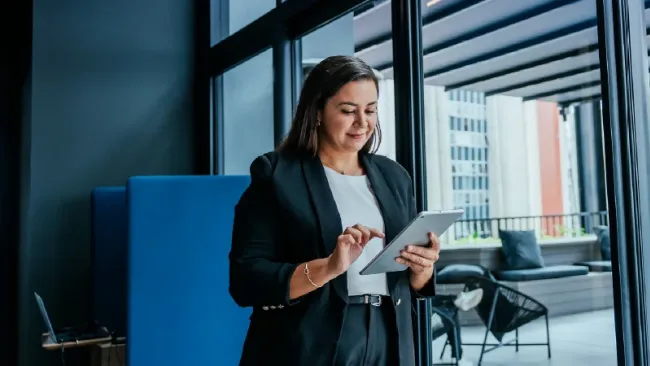 Reviewing documents on a tablet