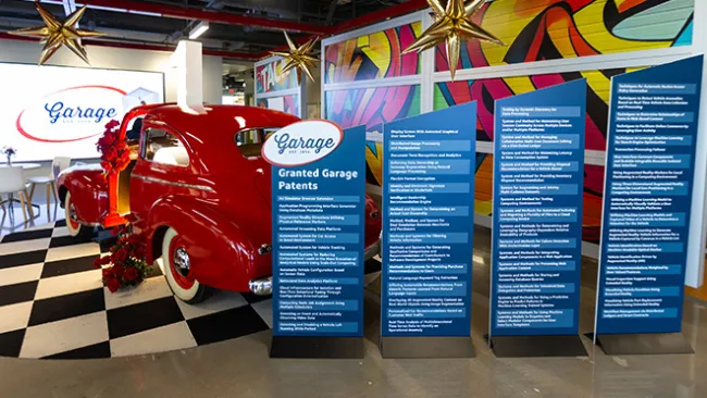 Car parked in a Capital One garage. Photos courtesy of Capital One Auto