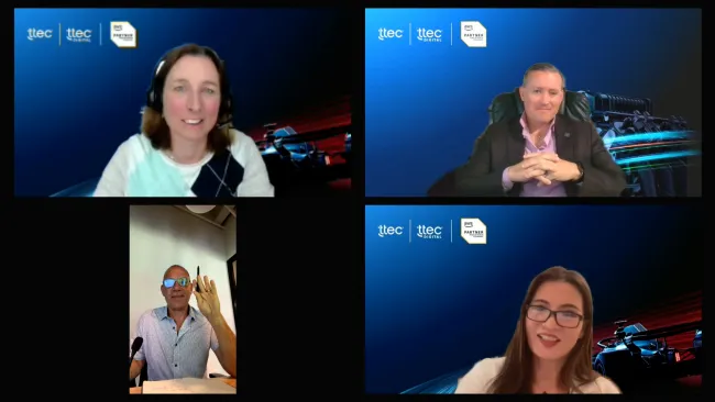 Screenshot of webinar participants