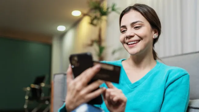 Customer on their phone