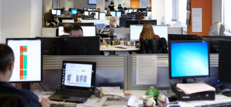 Crowded office