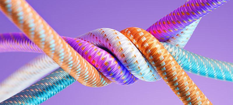 Ropes being twisted around each other