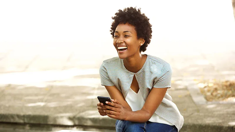 A happy woman