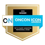 The OnCon Icon Awards recognized Vicki Steere, Executive Director, Talent Attraction & Employee Experience, as a winner for the Top 10 Talent Acquisition Professional Award presented by OnConferences.