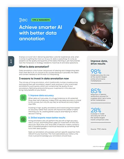 Achieve smarter AI with better data annotation | TTEC EMEA