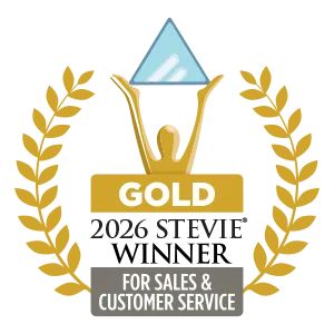 2026 Gold Stevie Award winner for Sales and Customer Service