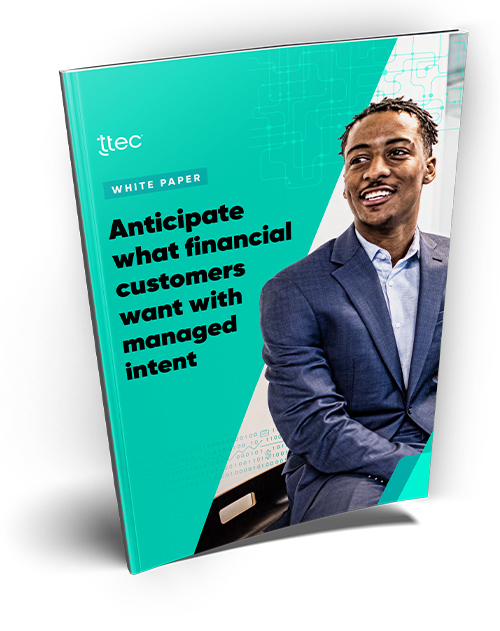 Anticipate what financial customers want with managed intent cover image